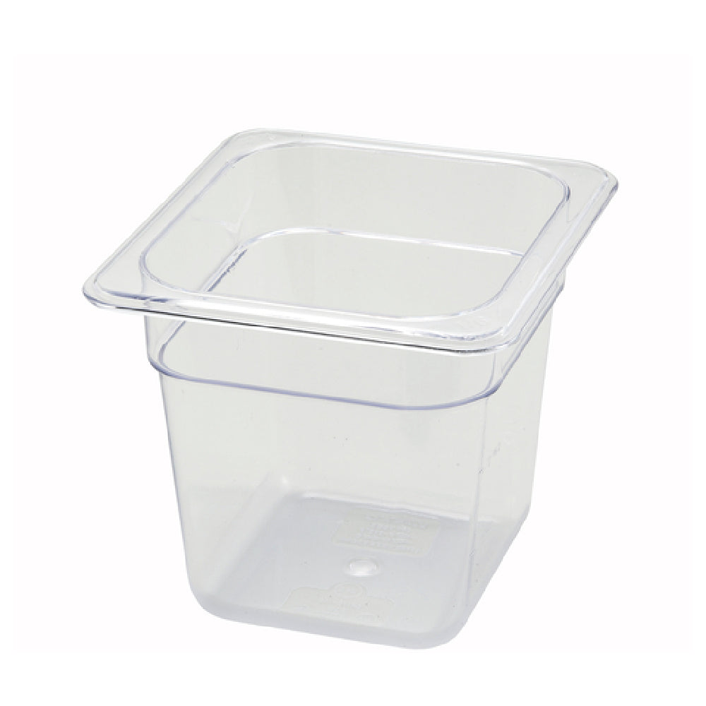 Winco SP7606 Poly-Ware„¢ Food Pan 1/6 Size 6-3/4" X 6-1/4"