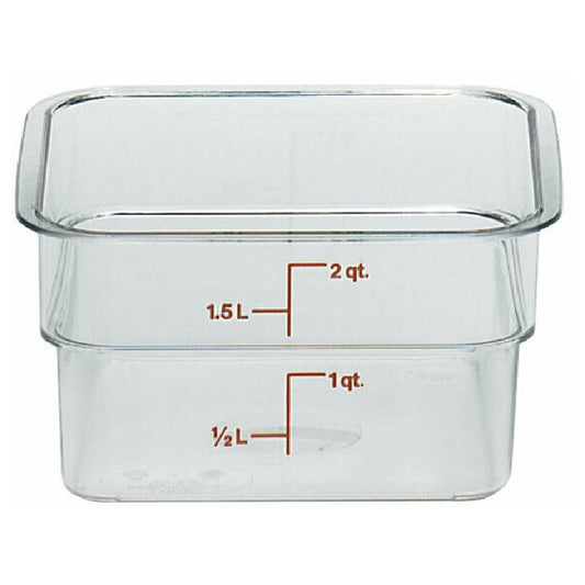 Cambro 2SFSCW135 CamSquare® Food Container 2 Qt. 7-1/4"L X 7-1/4"W X 3-7/8"H