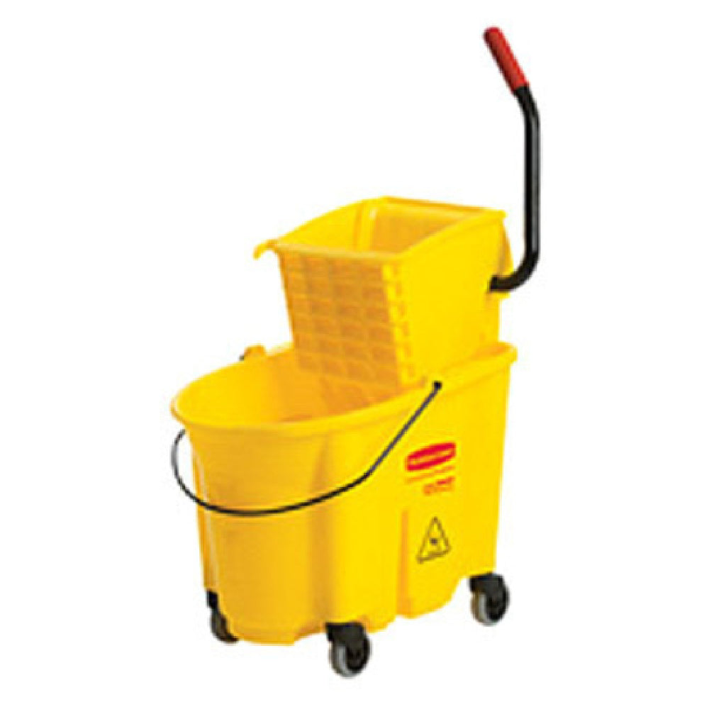 Rubbermaid FG758088YEL WaveBrake® Mopping Combo 35 Qt. Bucket Capacity Reduces Splashing