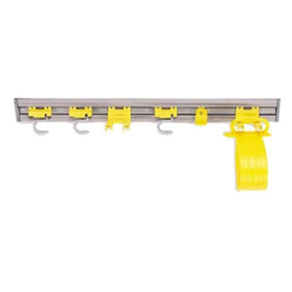 Rubbermaid FG199300GRAY Closet Organizer/Tool Holder 34"W S-hooks Grip 5/8" To 1-1/4" Dia. Handle