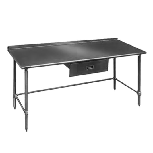 Eagle UT2448STB Budget Series Work Table 48"W X 24"D 430 Stainless Steel Top With 1-1/2"H Rear Up-turn